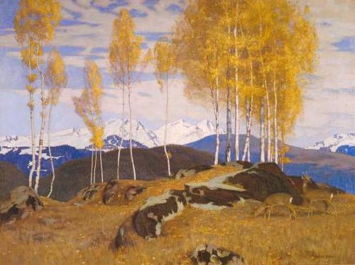 Adrian Scott Stokes Autumn in the Mountains China oil painting art